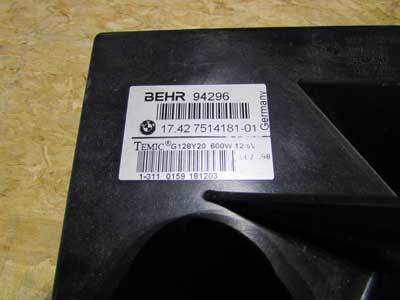 BMW Radiator Fan Assembly 600W Temic 67326901861 E60 528i 530i 545i E63 645Ci E65 750i6